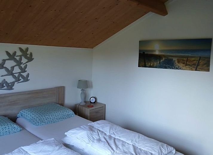 Authentieke gevel van vakantiehuis De Trekvogels in Formerum, Terschelling met kleurrijke details.