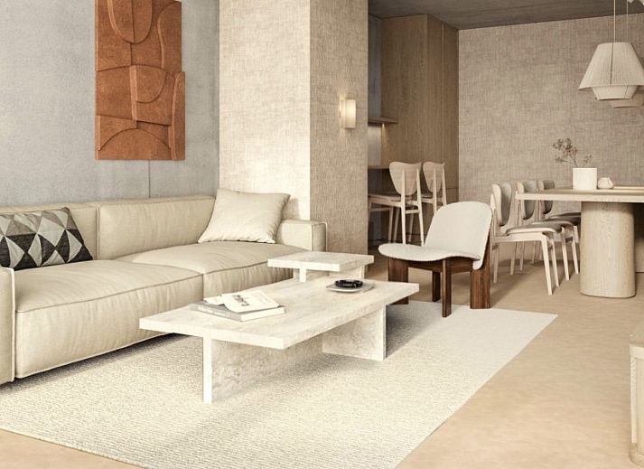 Elements appartement in Formerum, Terschelling met uitzicht op de duinen en zee, Waddeneilanden.