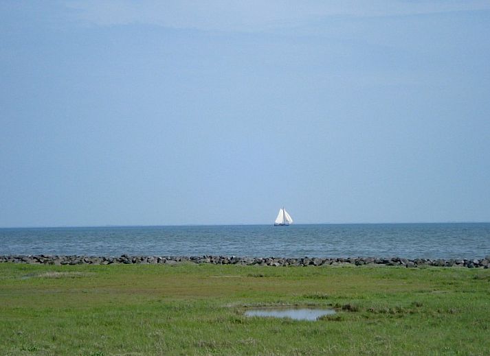 Stylish kitchen of Apartment Jelle, Oosterend, Terschelling with modern appliances.