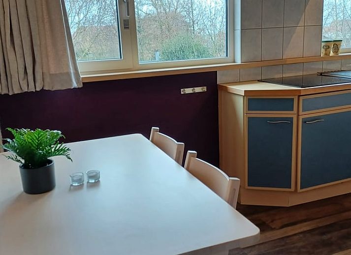 Ferienhaus in Oosterend auf Terschelling mit sonniger Veranda und bluehendem Garten.