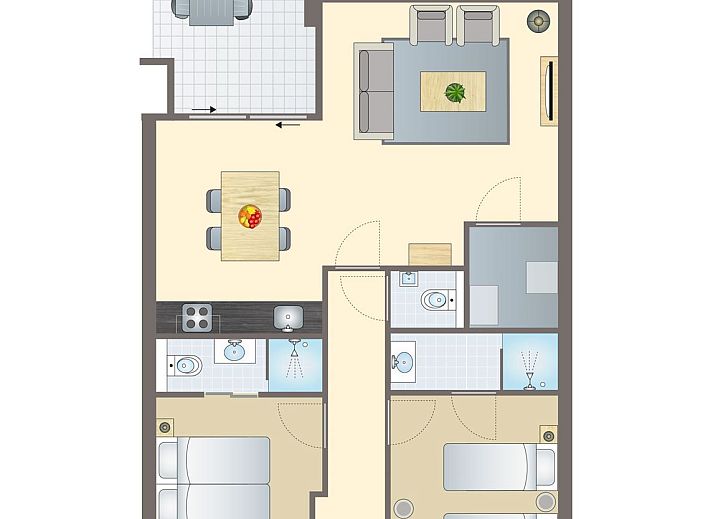 Unterkunft 032217 - Bungalow Terschelling - 4-persoons appartement | 4C2