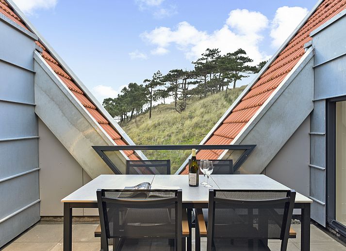 Enjoy the view from the terrace of the 4-person penthouse 4CP in West Terschelling, Wadden Islands.