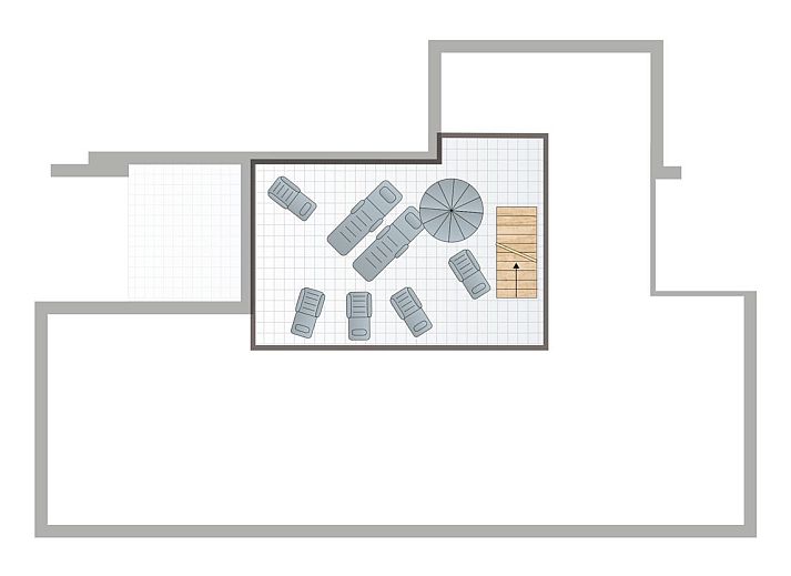 Gezellige woonkamer in 4-6-persoons penthouse 4-6LP, West-Terschelling met uitzicht op de Waddenzee.