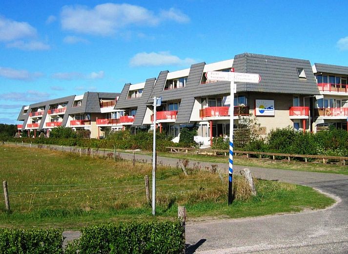 Plattegrond van Amelander Paradijs appartement in Buren, Ameland met indeling van kamers en voorzieningen.