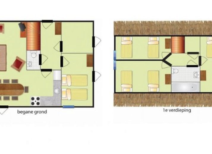ENGELSMANDUINVILLA 8, een sfeervol vakantiehuis met rieten dak in Hollum, Ameland, omringd door groene natuur op de Waddeneilanden.