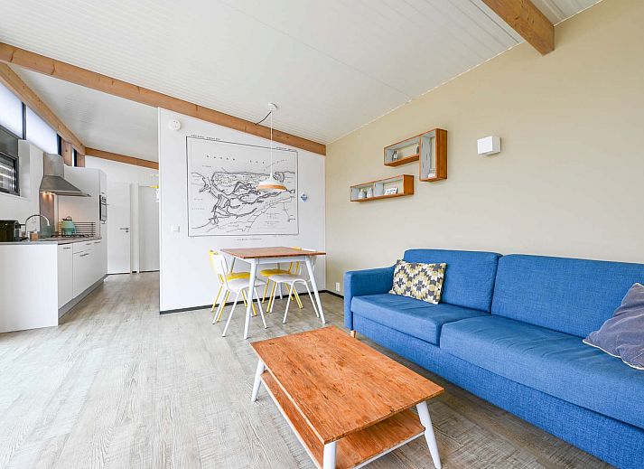 Aerial view of Detached house in Hollum, Ameland amid other vacation homes on the Wadden Islands.