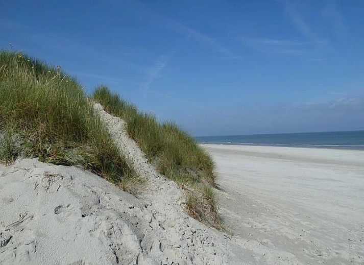 Fassade des Fairway-Bungalows in Hollum, Ameland, Watteninseln.