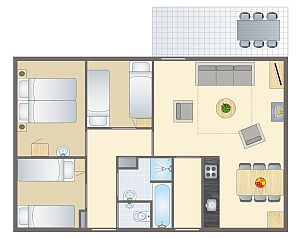 Guest house 010104 • Bungalow Texel • Sluftervallei | 6-persoons bungalow | 6C 