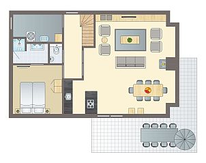 Unterkunft 010105 - Bungalow Texel - Sluftervallei | 8-persoons bungalow - Breed toegankelijk | 8