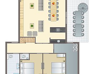 Guest house 010109 - Bungalow Texel - Sluftervallei | 12-persoons bungalow - Breed toegankelijk | 