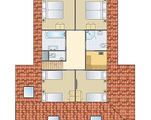 Guest house 010109 - Bungalow Texel - Sluftervallei | 12-persoons bungalow - Breed toegankelijk | 