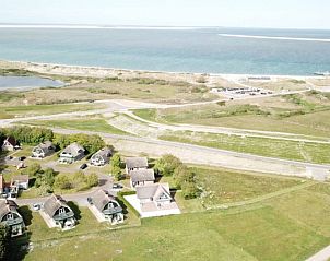 Panoramisch uitzicht op 6 Persoons gezellige vakantiebungalow De Cocksdorp Texel en omliggende natuur.