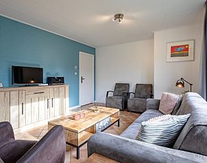 Stilvolle Sitzecke im modern eingerichteten Ferienhaus Slufterduin 134, De Cocksdorp Texel.