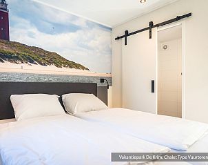 Chalet Typ Vuurtoren de Luxe in De Cocksdorp, Texel mit Schlafzimmer und eigenem Badezimmer.