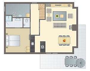 Entspannen Sie sich in der Sauna des 6-Personen-Bungalows Sluftervallei in De Cocksdorp, Texel.