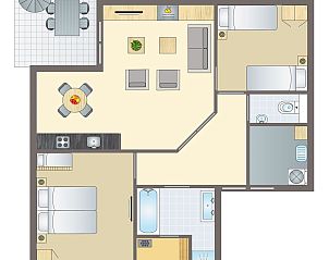 Guest house 010167 - Bungalow Texel - Sluftervallei | 4-persoons bungalow - Breed toegankelijk | 4