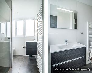 Stylish bathroom in Type E vacation home, De Cocksdorp, Texel.