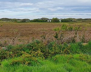 Beautiful view of Texels landscape near Cottage Quirijn, De Koog with vast fields and green hills.