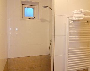 Stylish bathroom in D' Duinster vacation home, De Koog, Texel with modern shower on the Wadden Islands.