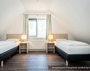 Attractive bedroom in Bungalowpark 't Hoogelandt vacation home, De Koog, Texel.