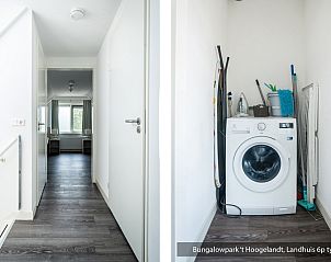 Practical laundry room in Bungalowpark 't Hoogelandt vacation home, De Koog, Texel.