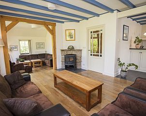 Stijlvolle woonkamer van Stolp Nieuw Bornrif - Familiehuis, vakantiehuis in De Koog, Texel.