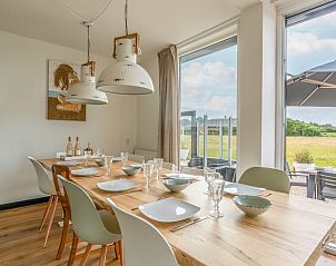 Dining area overlooking nature in Cottage in De Koog, De Koog, Texel, Wadden Islands.