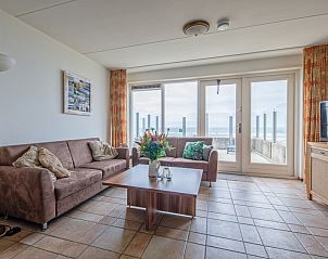 Cozy living room in Resort De Buteriggel Apartment 1 with sea view in De Koog, Texel.