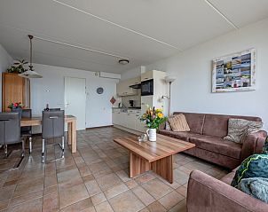 Open living space of Resort De Buteriggel Apartment 1, vacation accommodation in De Koog, Texel.