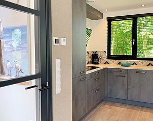 Luxury kitchen in 6 Pers.Landhuis de Luxe Eldorado Texel, De Koog, overlooking nature.