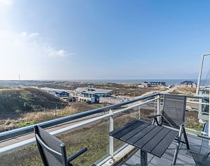 View from the balcony of Apartment Juliana 148 Island and Sea View, De Koog, Texel overlooking the sea and dunes.