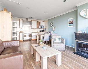 Open keuken en woonkamer in Appartement Juliana 164 Zeezicht, De Koog, Texel.