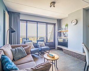 Gemtliches Wohnzimmer mit Meerblick im Apartment Juliana 156 Zeezicht, De Koog, Texel.