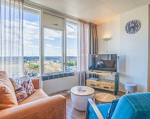 Sunny living room overlooking Texel in Apartment Juliana 172 Eilandzicht, De Koog in the Wadden Islands.