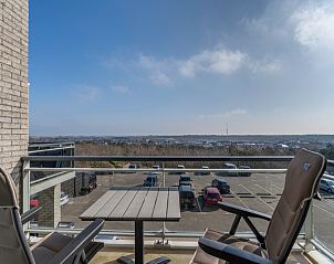 View from the balcony of Apartment Juliana 172 Eilandzicht in De Koog Texel, overlooking the Wadden Islands.