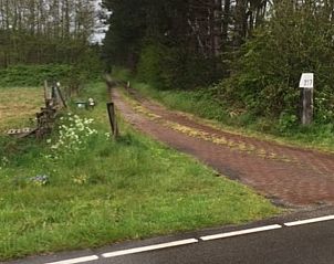Access road to Holiday home in De Koog, surrounded by nature, Texel, Wadden Islands.
