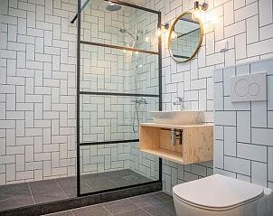 Luxury bathroom in Apartment 2 persons, De Koog, Texel with spacious walk-in shower.