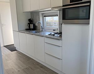 Essbereich im Chalet Bregkoog 94, De Koog, Texel mit stilvoller Einrichtung im Chaletpark Bregkoog.