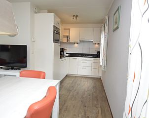 Open kitchen in Holiday home Stappeland 76, De Koog, Texel with modern appliances.