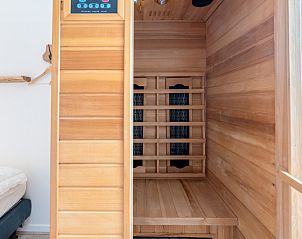 Private sauna in Apartment Anna 222, De Koog, Texel, for ultimate relaxation during your vacation on the Wadden Islands.