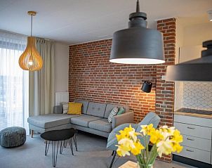 Comfortable sitting area in Apartment 4 persons, De Koog, Texel overlooking the nature of the Wadden Islands.
