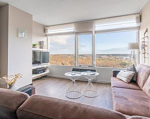 Wohnzimmer mit Panoramablick in Apartment Juliana 174 Eilandzicht, De Koog, Texel.