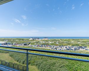 Blick auf die Dnen und das Meer vom Appartement Juliana 158 Zeezicht, Ferienhaus De Koog, Texel.