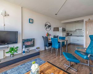 Stylish dining room and kitchen in Apartment Juliana 126 Eilandzicht, De Koog on Texel.