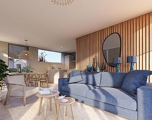 Stylish interior of Duinvilla Wellness 4, vacation home in De Koog, Texel with comfortable seating area.