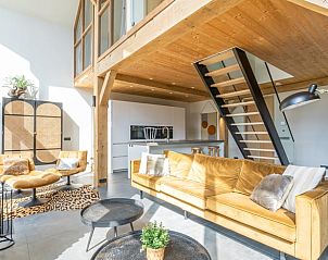 Modern kitchen with kitchen island in Holiday home in De Koog, Texel, Wadden Islands.