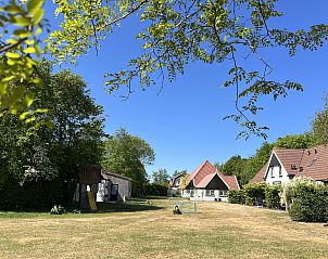 View of the green surroundings of Koetshuis 3 vacation home in De Koog, Texel.