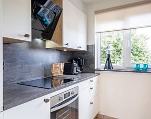 Stylish kitchen with appliances in Cottage in Den Burg, Texel, vacation home in the Wadden Islands.