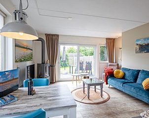 Cozy living room in Cottage in Den Burg, Texel, vacation home with access to terrace on the Wadden Islands.