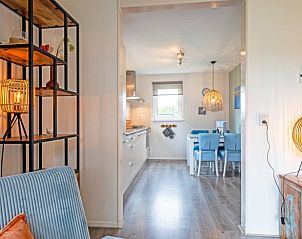 Modern kitchen with dining area in Holiday home in Den Burg, Texel, Wadden Islands.